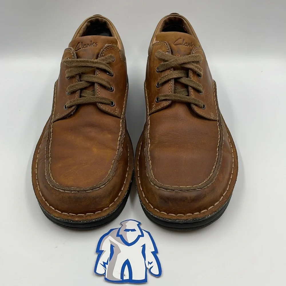 Clarks Brown Leather Oxfords Men’s Sz 11‎